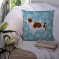 thumbnail image 3 of Carolines Treasures BB3500PW1414 Winter Snowflake Welsh Springer Spaniel Fabric Decorative Pillow, 3 of 4