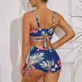 thumbnail image 7 of WREESH Womens Two Piece Swimsuit Athletic Bathing Suits Fashion Solid Swimwear Bikini Split Swimsuit Set Multicolor, 7 of 7
