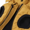 thumbnail image 5 of Dog Hooded Coat, Windproof Dog Jacket with Harness,Outdoor Cotton Dog Hoodie Outfit Apparel for Small Medium Dogs,Yellow,2XL, 5 of 9