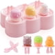 thumbnail image 1 of RV Molde para helado, molde esquimal de silicona, mini molde para helado, molde para paletas, molde reutilizable para paletas de sorbete, molde Magnum para sorbete de yogur DIY (rosa-1) oso de fresa Electrónica, 1 of 5