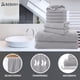thumbnail image 3 of Juego de 8 Toallas Extra Suaves, Toallas De Baño de Vellón Coral, Incluye 2 Toalla y 2 Toallas de Baño y 4 Toallas de Mano, Secado Rápido, Máxima Absorción, Ideal para Hoteles, Hogar, Gimnasio (Gris), 3 of 4