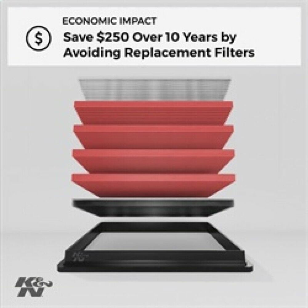 K&N Filtre à air de replaceent copatible avec Audi A3, RS3, Q3, TT