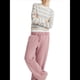 thumbnail image 2 of Sudadera de Rayas con Cuello Redondo para Mujer, Larga, Bloque de Color, Informal, Holgada, Deportiva Rosa M, 2 of 8