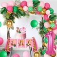 thumbnail image 4 of Sloth 1st Birthday Decorations for Girls, Pink Sloth Birthday Balloon Garland Arch Kit, One Cake Topper High Chair Banner for Kids Jungle Animal Theme First Birthday Party Supplies, 4 of 6
