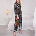 thumbnail image 3 of Kdxio Butterflies Optical Illusion Women's Pajama Sets Long Sleeve Button Down Sleepwear Nightwear Soft Pjs Lounge Sets-XX-Large, 3 of 7