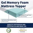 thumbnail image 2 of Yesfashion Gel Memory Foam Mattress Topper King Size, 3 Inch Cooling Mattress Pad for Relief Pain, High-Density Bed MatressTopper with Removable Washable Cover, Breathable, 2 of 6