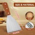 thumbnail image 4 of shiyou-2PC Grill Griddle Spatula Scraper Stainless Steel Blade Barbecue Cooking Grill, 4 of 4
