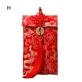 thumbnail image 4 of Farfi Chinese Style Embroidery Design Red Envelope Lucky Money Bag Party Supplies (Type K), 4 of 13