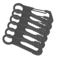 thumbnail image 3 of 6 Pcs Outdoor Carry Multifunctional Stainless Steel Quick Hang Buckle Keychain Quick Hooks Black, 3 of 9