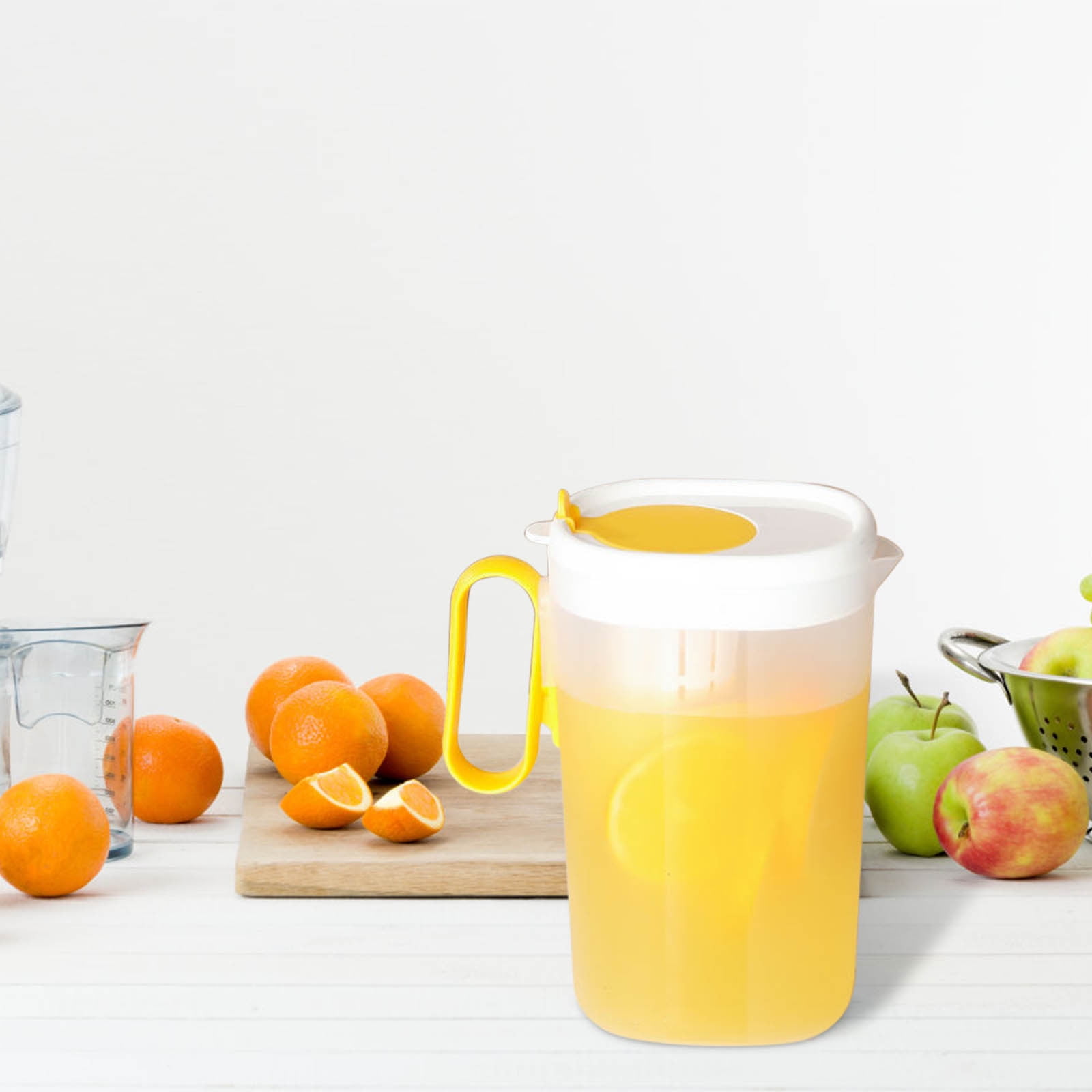 Pitcher Water Pitcher Pitcher with Lid Plastic Pitcher Water Pitcher with Lid Refrigerator Cold Kettle Household Cold Water Cup Large Capacity Water Storage Summer Drink Bucket Cold Kettle