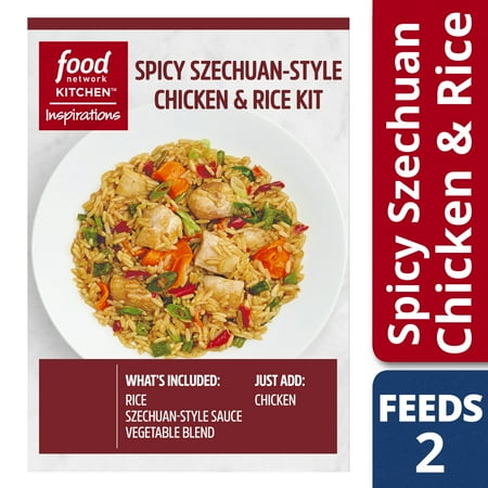 - (3 Pack) Food Network Kitchen Inspirations Spicy Szechuan-Style Chicken & Rice Meal Kit, 6.3 oz Box