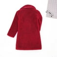 thumbnail image 5 of Abcomgle Toddler Baby Girls Faux Fur Jacket Coat Teddy Fleece Fuzzy Toddler Coats for Girls Winter Warm Girls Outerwear Jackets Thicken with Pockets,5-6 Years,Red, 5 of 5