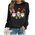 thumbnail image 1 of EHQJNJ Chandails en Molleton Graphiques pour Femmes Tendance Automne Noël Oversize Femmes Manches Longues Col Rond Chandails en Molleton Imprimés Lettres Légers Amples Blouse Top Chandails en Molleton Graphiques Tendance pour Femmes, 1 of 6