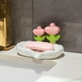 thumbnail image 4 of Summer Savings Up to 50% Soap Dishes for Bar Soap, InsCrazy Cute Flower Soap Tray Decorative Bathroom Organizer for Bar Soap Strong Plastic Material Storage Dish for Sink Or Counter, 4 of 6