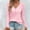 Pink, variant on Oplxuo Dressy Casual Waffle Tops for Women Button Up V Neck Long Sleeve T-Shirts Loose Pullover Basic Solid Tuinc Blouse