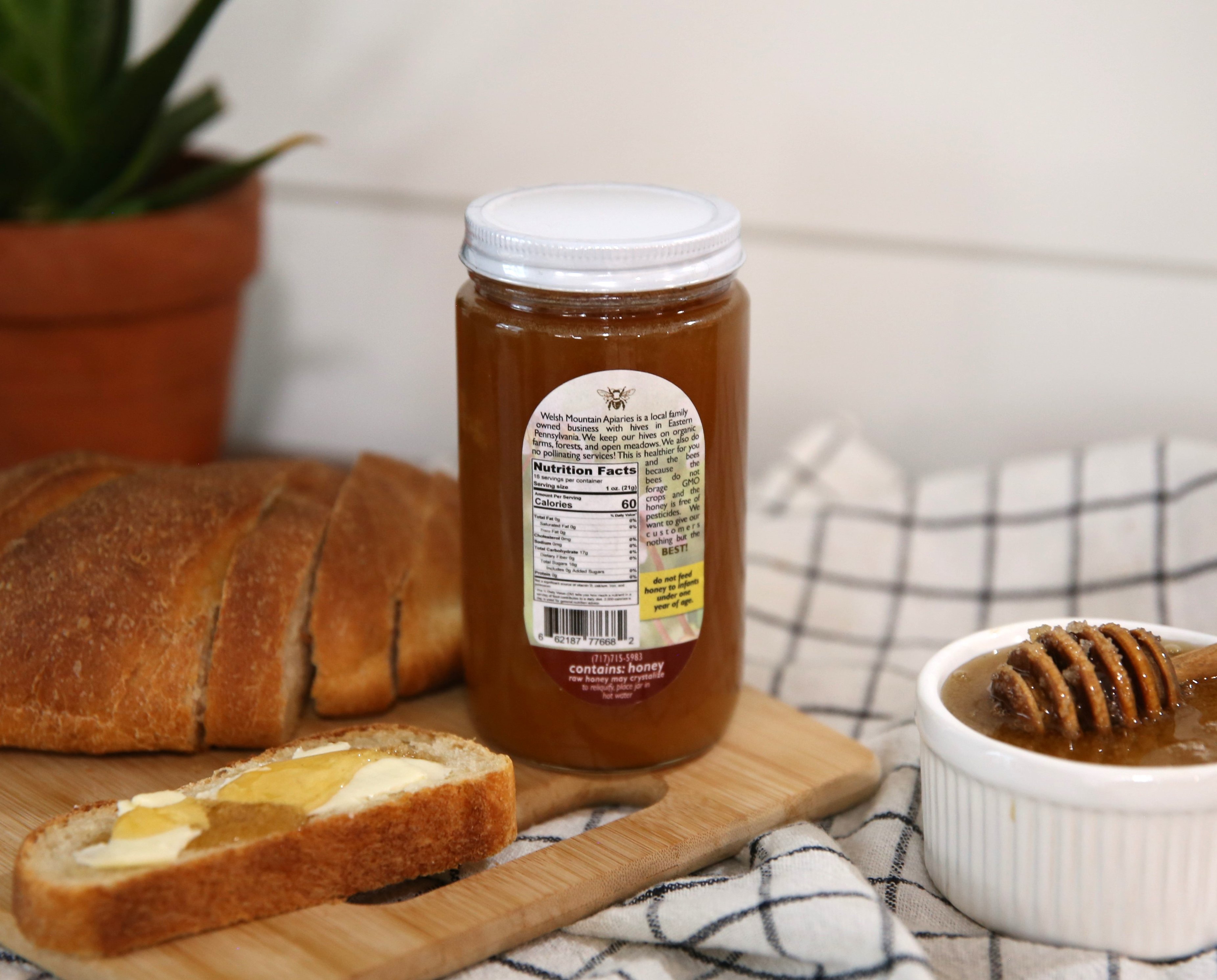 Cranberry Blossom Honey by Welsh Mountain Apiaries, Raw and Unfiltered, Wild Foraged Honey, 16 Ounce Jar