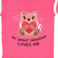 thumbnail image 4 of Inktastic My Great Grandma Loves me- bear and hearts Boys or Girls Baby Bodysuit, 4 of 5