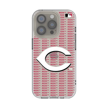 Cincinnati Reds Text Backdrop Clear iPhone Case
