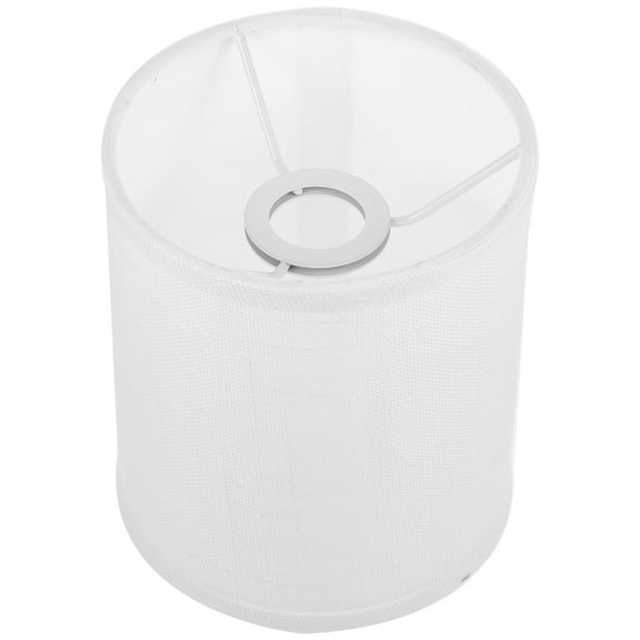 FENGGUIQU Modern White Drum Lampshade Textured Fabric for Home Lighting