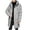Gray, variant on Jamicy Puffer Jacket for Mens Christmas Presents Long Puffer Jacket Winter Warm Hooded Outerwear Quilted Jacket Zip Up Padded Coats Outerwear