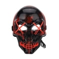 thumbnail image 1 of Máscara decorativa para cosplay, máscara de luz LED eléctrica con forma de calavera, máscara facial con luz LED, compacta y ligera, 1 of 8