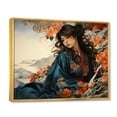 thumbnail image 2 of Designart "Ukiyoe Dreams Reverie of a Woman in Japon Art V" Japanese Floater Framed Canvas Art Print, 2 of 7
