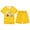 Yellow, variant on Easter Outfit Set 2 Piece for Girls Bunny Print Short Sleeve T-Shirt and Shorts Set Kids Holiday Soft Loungewear Clothes Set Black 3-4 Y