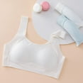 thumbnail image 3 of Hjtefg Girls Seamless Bralette - Wireless Bra for Teens, Soft Comfortable Training Bra for School, Daily Wear Camisole,Color: White Size: 15-16 Years, 3 of 5