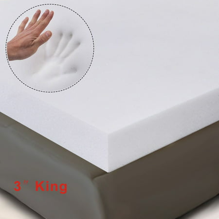 Costway 3'' King Size Memory Foam Mattress Pad, Bed Topper