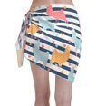 thumbnail image 2 of Bingfone Colorful Llama Women's Sarong Swimsuit Cover Ups Bathing Suit Coverups Chiffon Beach Wrap Skirts, 2 of 7