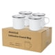 thumbnail image 5 of Tazas de café MAIKESUB esmaltadas blancas de 12 onzas con borde plateado, 4 unidades, 5 of 8