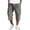 Gray, variant on Men's Corduroy Cropped Cargo Pants, Elastic-Drawstring Waist with Side Pockets for Vintage Casual Wear Yellow M
