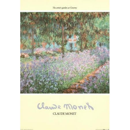- The Artist's Garden at Giverny by Claude Monet 39x27 Art Print Poster Wall Decor Museum Masters Famous Painting