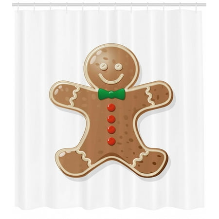 Gingerbread Man Shower Curtain Iconic Seasonal Baked Pastry