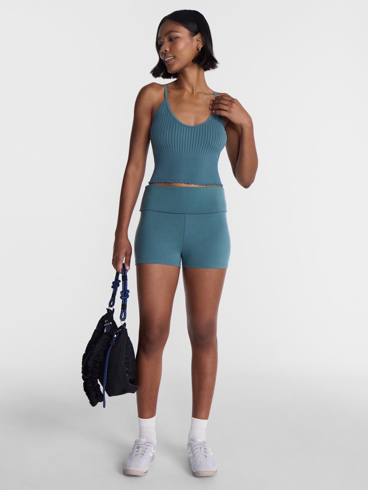 No Boundaries Foldover Shorts, 2'' Inseam, Women's XXS-XXL