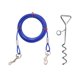 thumbnail image 3 of Cable y estaca para atar perros, correas para perros para patio, playa, jardín, parque al aire libre 500cm Azul, 3 of 9