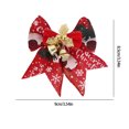 thumbnail image 2 of Twfbrm Christmas Tree Bows, 3.5" Christmas Bow with Bells, Linen Bowknot Wreath Bow with Jingle Bells for Xmas Garland Tree, Crafts, Hanging Christmas Decorations For Party Home (RD-C) on Clearance, 2 of 5