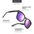 thumbnail image 3 of Square Polarized Mirrored Sunglasses for Women Colorful 80's Anti-Glare TR90 Frame UV Protection Sun Glasses, 3 of 7