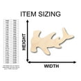 thumbnail image 2 of Unfinished Wood Hammerhead Shark Shape - Craft - up to 46" DIY 14" / 1/2", 2 of 3