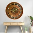thumbnail image 6 of THE GEARS CLOCK Wall Clock with Real Moving Gears BE-LI_ 26 in Round Brown, 6 of 12