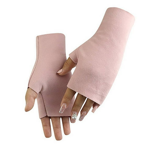 QQAMB Warm Fingerless Gloves For Women Typing Full & Half Usb Heated Fingerless Mittens Fall Winter Outdoor Warm Knit Hands