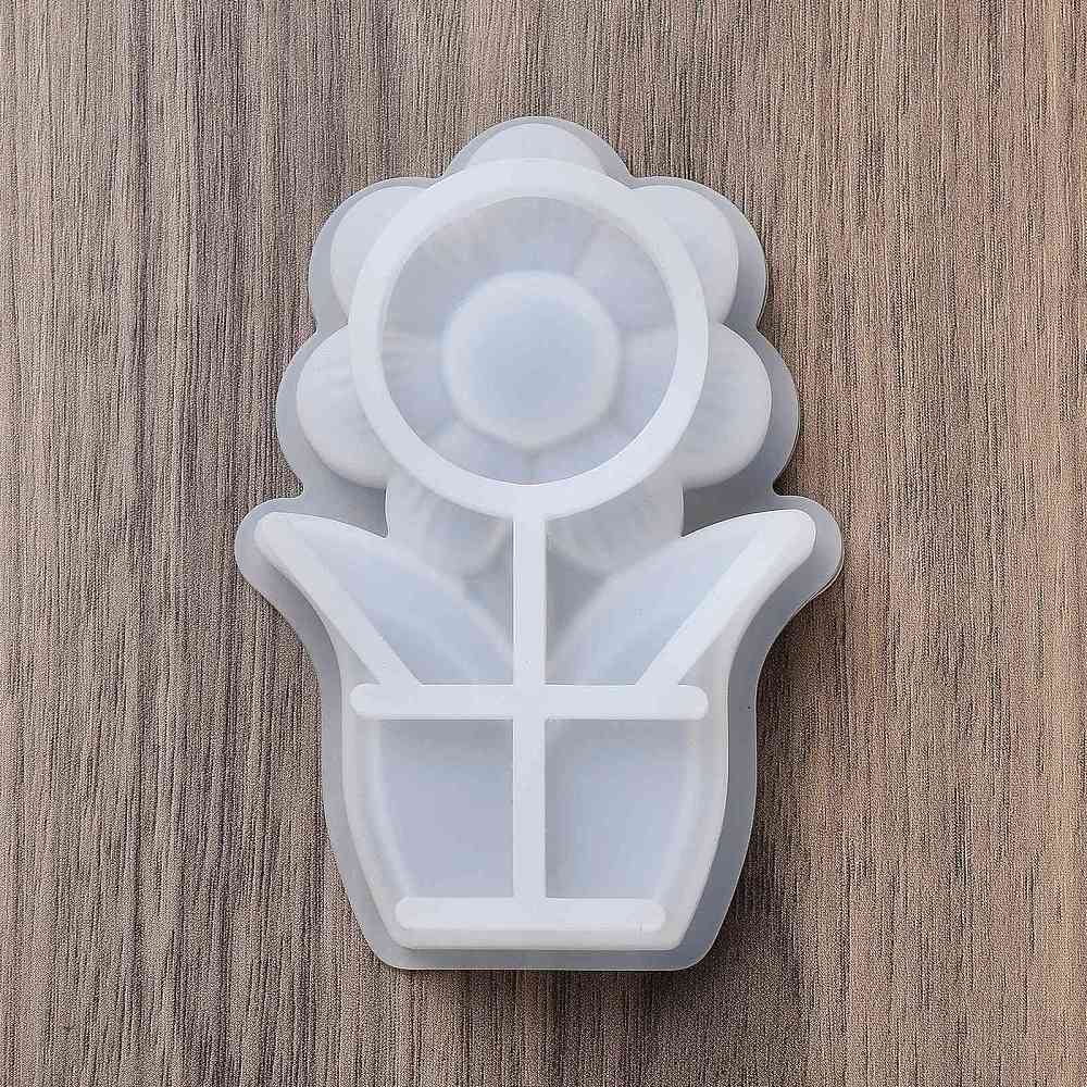 10 pc DIY Candle Silicone Molds for Candle Making Flower White 9x6.4x2.3cmDIY