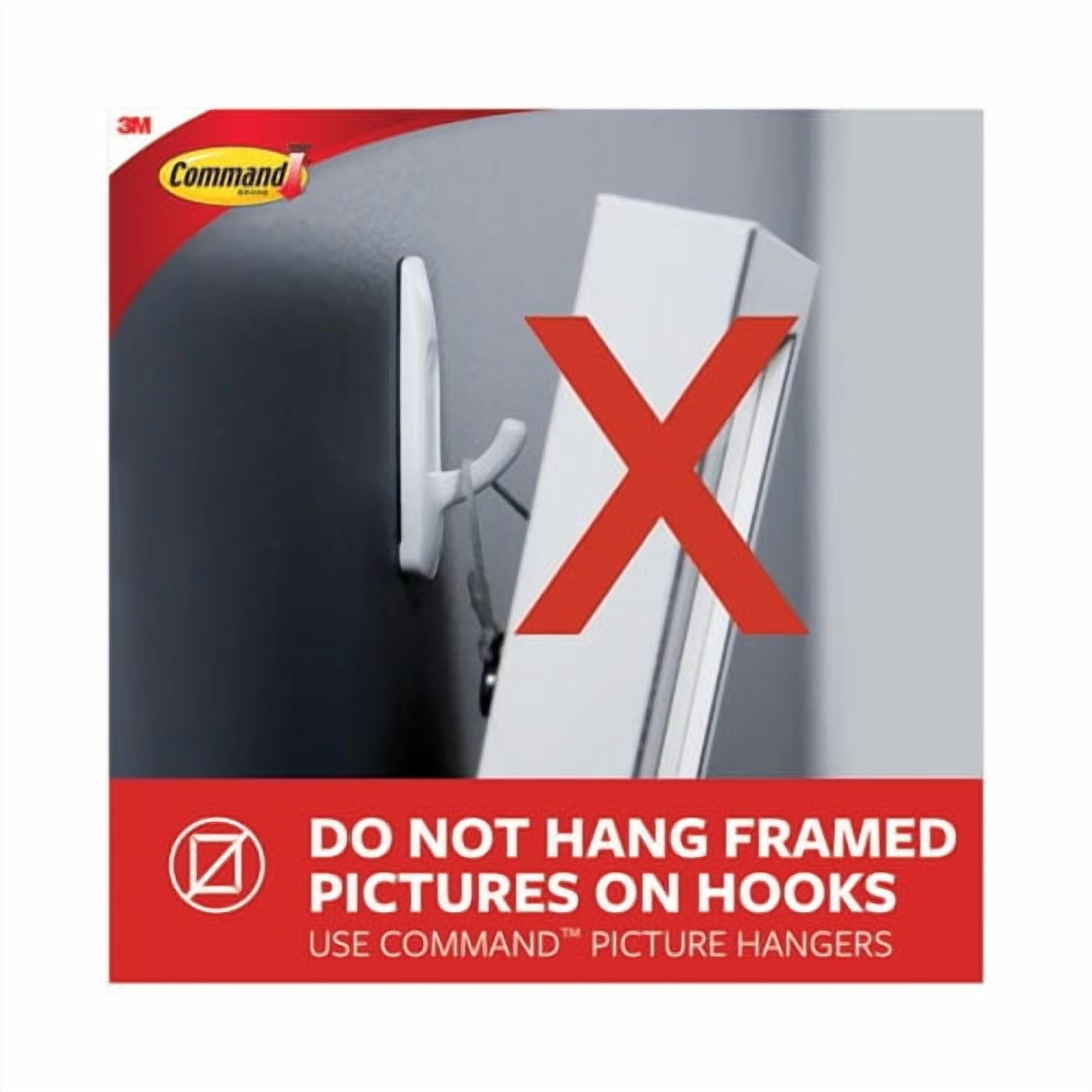 Universal Picture Hanger, Large, Silver, 5 Lb Capacity, 1 Hanger And 4 Strips | Bundle of 5 Each