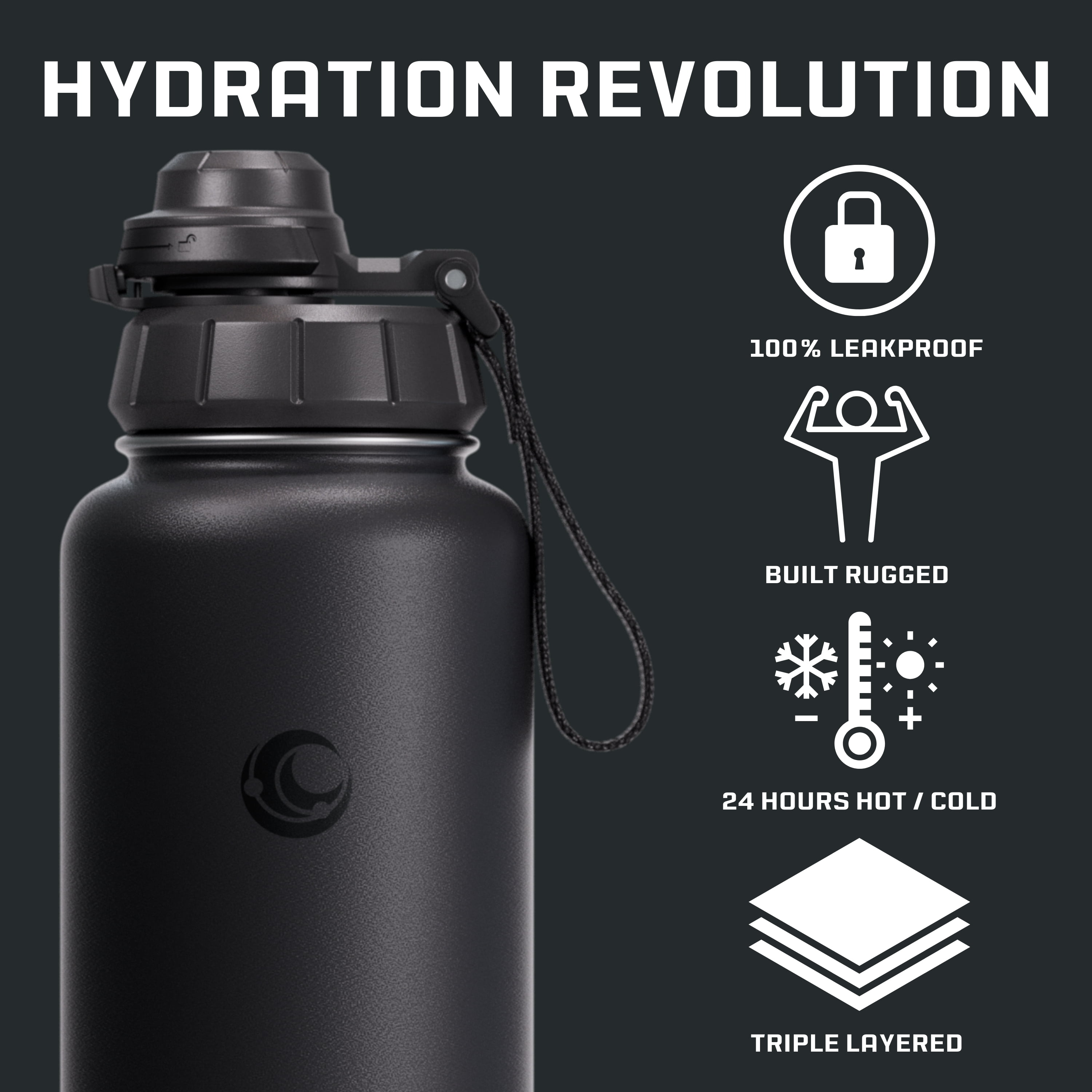 Vesmoon Vessence Infuser Bottle 32 Oz - Insulated Water Bottle for Loose Leaf Tea | Tea Infuser Water Bottle with Straw Lid & Chug Lid | Leak Proof Water Bottle