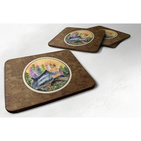 

Caroline s Treasures SS8262FC Silky Terrier Foam Coaster Set of 4 3 1/2 x 3 1/2 multicolor