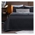 thumbnail image 1 of Edredón Ligero Real Textil + 2 Fundas de Almohada, Juego de Colcha King Size, Color Negro/Gris, 1 of 9