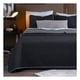 thumbnail image 1 of Edredón Ligero Real Textil + 2 Fundas de Almohada, Juego de Colcha Matrimonial, Color Negro/Gris, 1 of 9