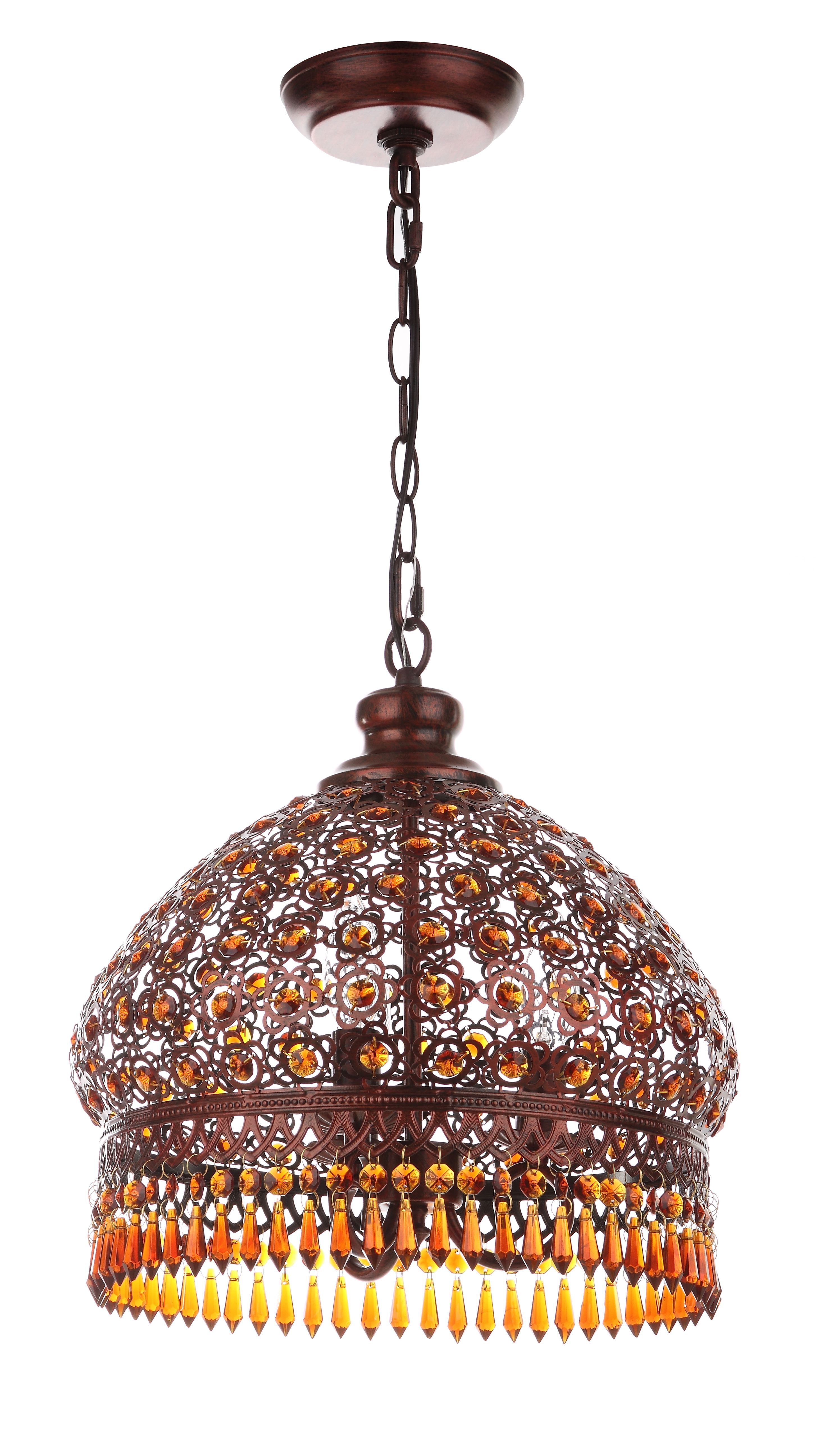 Safavieh Sultan Jeweled 3 Light Bronze 