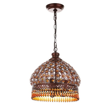 Safavieh Sultan Jeweled 3 Light Bronze 13.5 in. Dia. Pendant