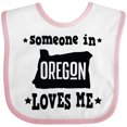 thumbnail image 3 of Inktastic Someone in Oregon Loves Me Gift Boys or Girls Baby Bib, 3 of 4